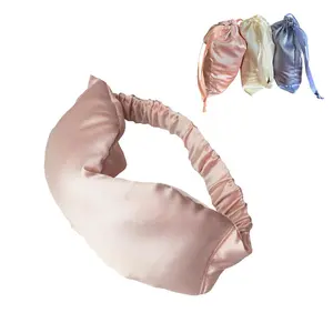 3 in 1 Weighted Silk Sleep Eye Mask, 1 Count Removable Hot & Cold Compress Sleep Eye Cover, Travel Sleep Luxury Gift, Sleeping Eye Mask