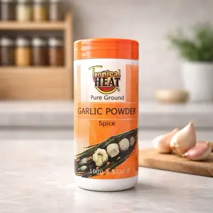 Tropical Heat Pure Ground Garlic Powder Spice 100g 3.53oz Enhance Flavor in Cooking