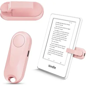 SQ-RDC008 RF Remote Control Page Turner for Kindle Paperwhite Oasis eReaders Kobo,Camera Video Recording Remote Triggers, Page Turner for ipad Tablets Reading Novels Comics (Pink)
