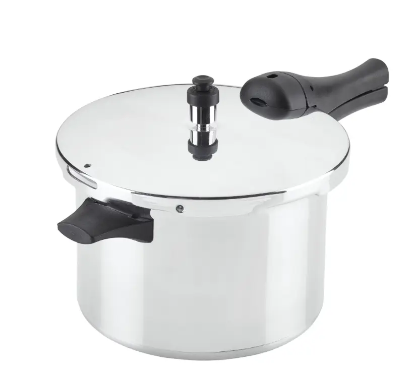 Farberware 6-Qt Aluminum Stovetop Pressure Cooker - Induction Compatible, Metal Utensil Safe, Silver Kitchen Cookware