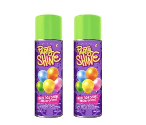 Party Shine Balloon Shine Spray, Silicone Spray for Latex Balloons, Balloon Spray Shine, Waterproof, Fragrance-free and Less Slippery Formula, Perfect for Balloon Décor, Parties, Events, 8oz (2 Pack)