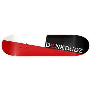 8in Dankdudz Anarchy Board Red, White, Black