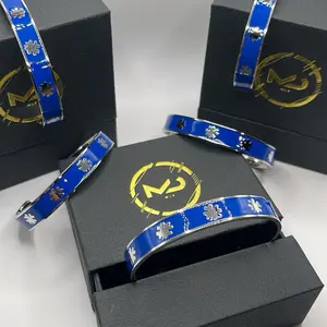 Clover Bracelet In Silver & Blue