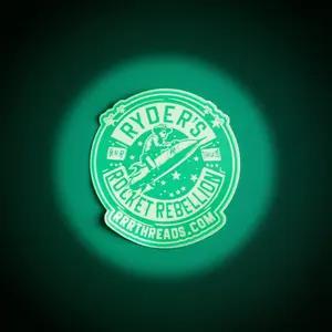 R.R.R. Threads Glowing Logo Sticker - 2" Circular Decal with Eco-Solvent Ink & Weatherproof Protection for Water Bottle, Laptop or Phone