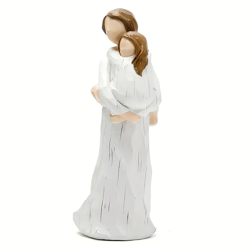 1 piece of resin statue, Figurine depicting a heartwarming mother-daughter embrace - ideal as Mother's Day gift, suitable for home desktop decoration. A great choice for parents and children as a gift