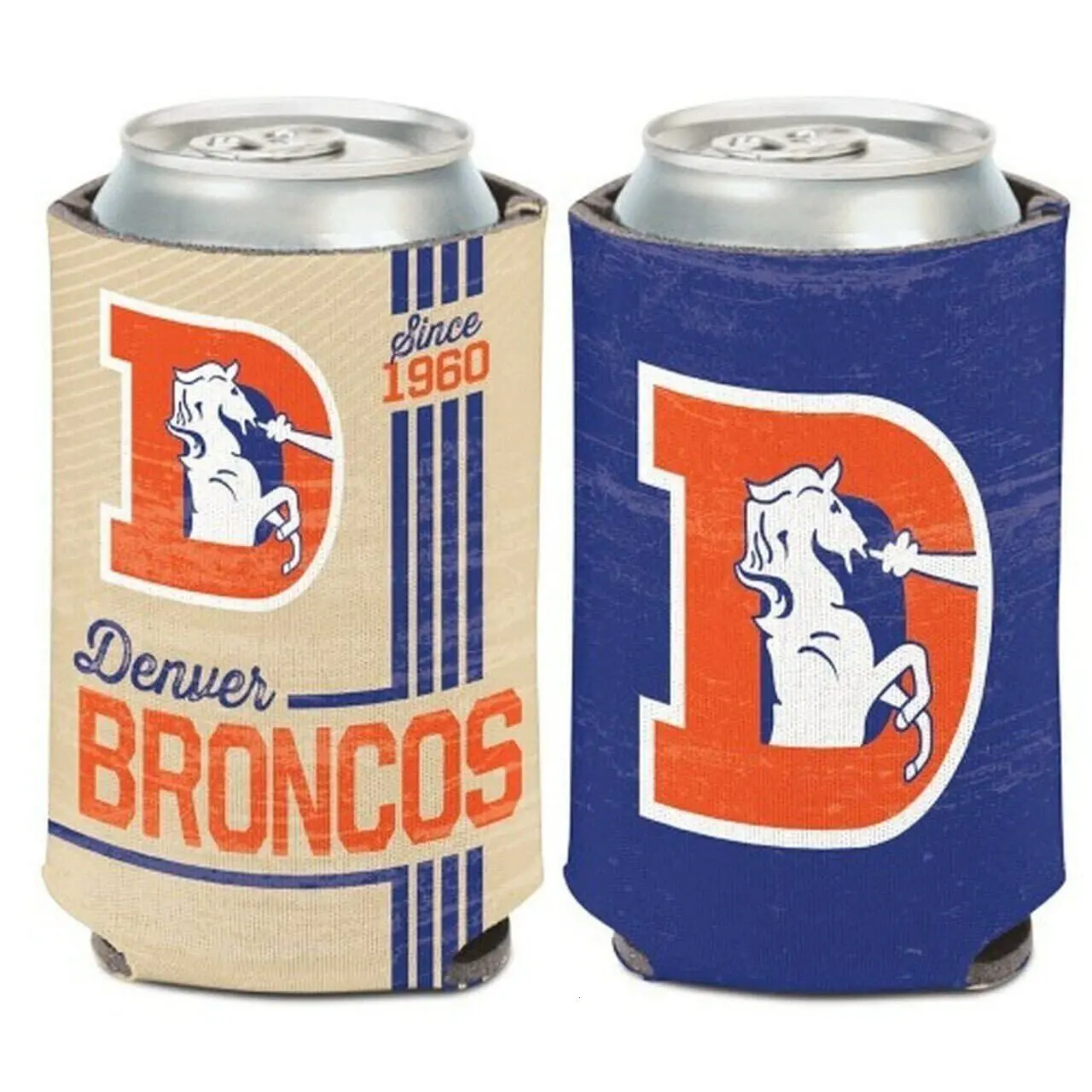 Denver Broncos Nfl Vintage Can Cooler Two-sided Design