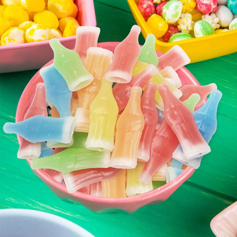 Wax Bottle Candy, 8 OZ Bag (½ LB), Retro Nostalgic Candies with Fruity Liquid Center, TikTok Trend Snack, Assorted Colors and Flavors, Heat Sealed for Freshness, Perfect for Parties and Gifts