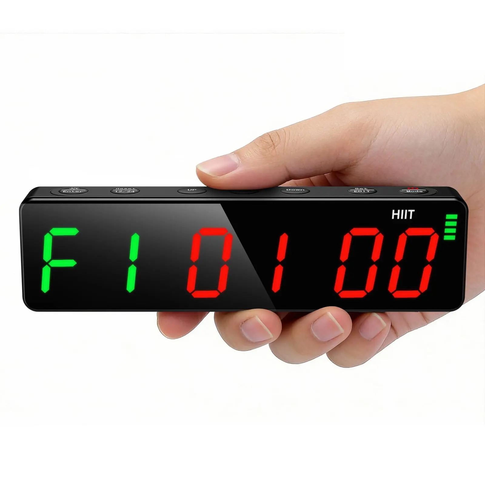 Portable Gym Timer Workout Clock - Magnetic Fitness Timer with Strong Magnet, Long-Lasting Battery, Adjustable Brightness for Home Gym, Boxing Enthusiasts