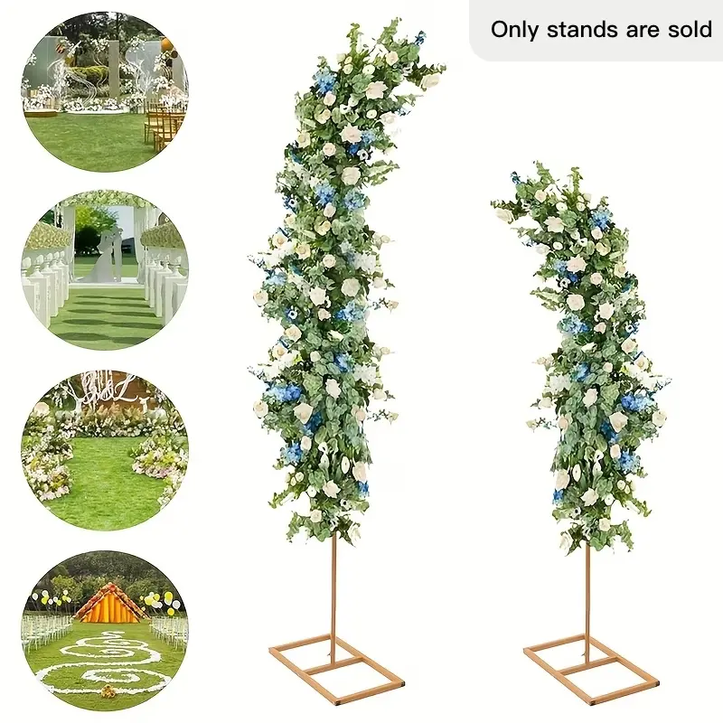 Metal arched background frame, 7.9FT & 6.2FT wedding arch stand, semi-circular balloon stand, wedding arch frame, suitable for wedding, birthday party, graduation ceremony, anniversary, New Year atmosphere decoration floral background, Balloon Arch Stands