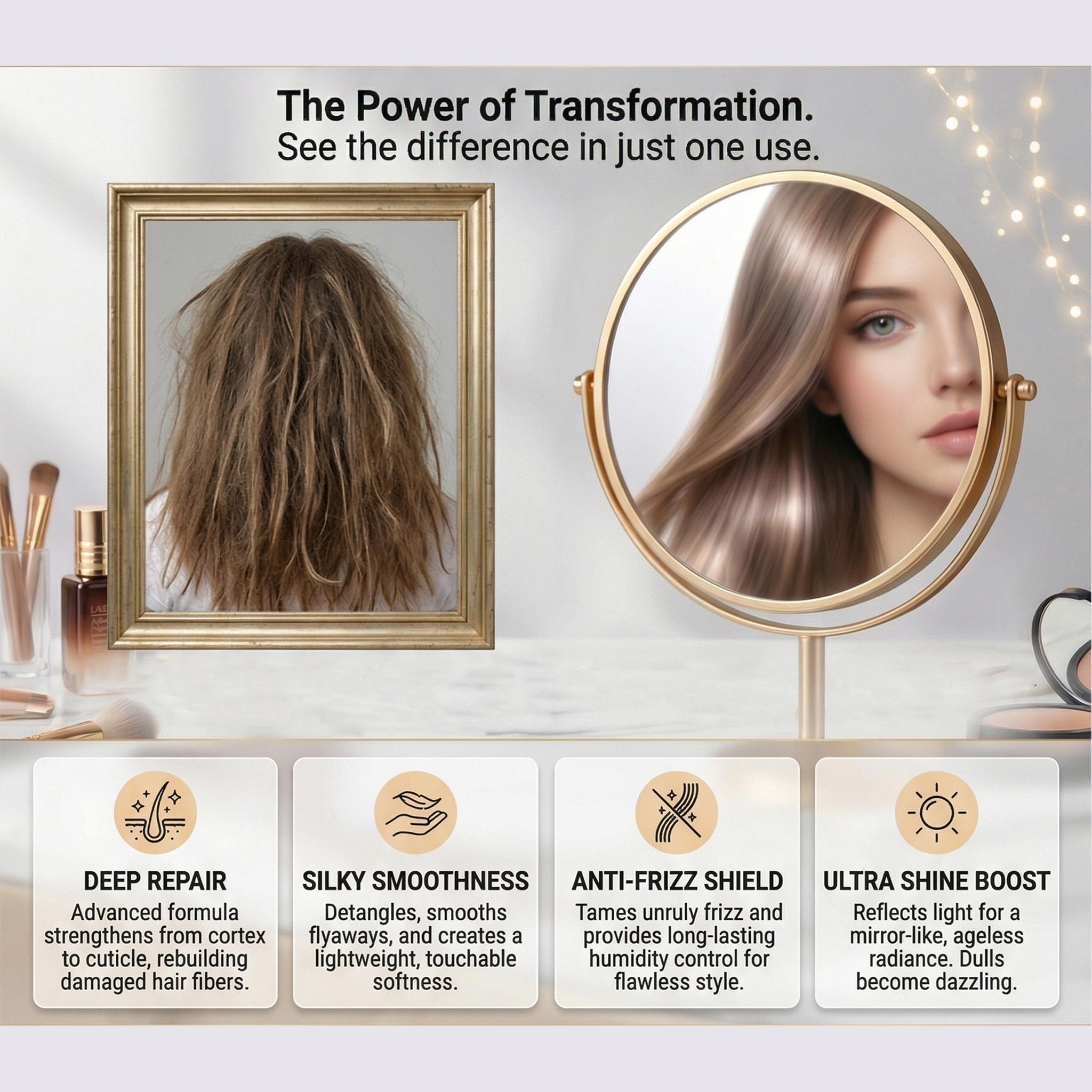 250g Keratin Hair Straightening Cream - V Deep Repair Smoothing Protein Cream for Frizz & Breakage, Hydrolyzed Keratin Nourishing Gel for High Shine, Long-lasting Professional Straightening, At-Home Salon Smooth Hair Care