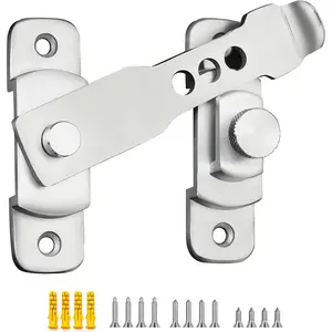 Upgrade Sliding Door Lock Latch, Barn Door Lock Latch, Stainless Steel Gate Flip Latch Lock for Household, Shed, Sliding Doors, Garage, Outdoor Fence (3.93 inch, )