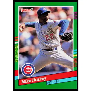Mike Harkey 1991 Donruss #447b Chicago Cubs
