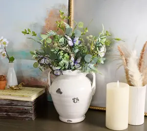 Set of 4 Butterfly and Greenery Stems by Valerie