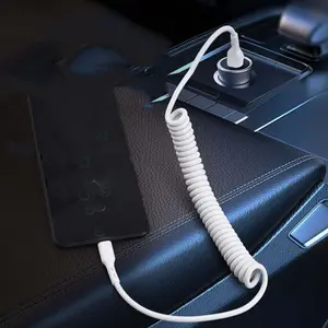 corelooptech Fast Charging Car Spring Telescopic Charging Cable