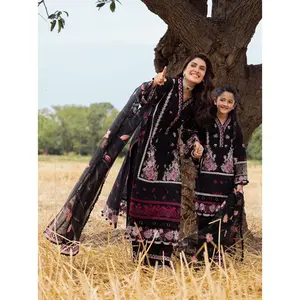 Taaron Jaisi by Mona – Matching Mother Daughter Black Palazzo Outfits – TJM6