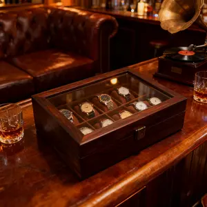 Elegant Watch Box Organizer, Perfect for Luxury Watches & Collectibles, Complete Style Storage Solution, Ideal Gift for Watch Enthusiasts