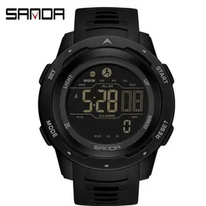 Men's Sporty Digital Watch,  Digital Wristwatch with Luminous Dial, Alarm Mode, Pedometer & LED Display, Waterproof Multifunctional Outdoor Climbing Watch outdoorfun silly Rose Gold Crystal Touch Screen