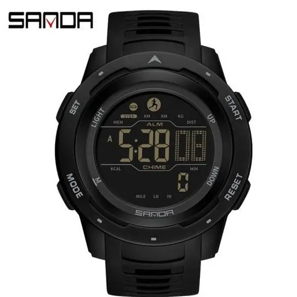 Men's Digital Watch, Sporty Rose Gold Finish Outdoor Timepiece, Adjustable Multi-Function Design with Waterproof Luminous LED Display, Pedometer & Alarm, Adjustable Multi-Function Digital Watches
