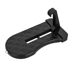 Nilight Folding Aluminum Alloy Car Door Step Hook with Glass Breaker Safety Hammer, Universal Vehicle Accessories for Roof Access (SUV, Trucks), 400lbs Max Load, 1 Pack Black Car Accessories Auto Parts Autos