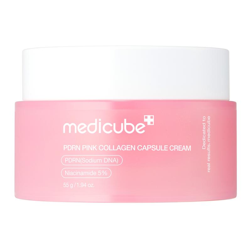 [medicube] PDRN Pink Collagen Capsule Cream | Pink Boba Cream | Salmon DNA, Niacinamide for Uneven Skin Tone, Glow Hydration