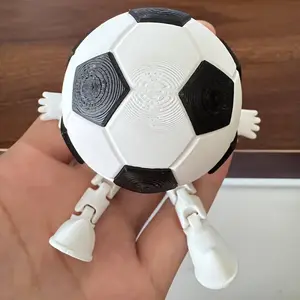 Movable Pose Football Figure Doll Black & White Collectible Statue PET Material for Home Office Gym Display Ideal Soccer Fan Gift for Christmas Graduation Father's Day