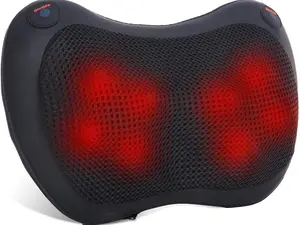 Back and Neck Massager with Heat,Shiatsu Neck Back Massager Pillow,3D Deep Massager for Whole Body Muscle Pain Relief, Relaxation Gifts for Men, Women, Home Office Car Use (NOT Cordless)