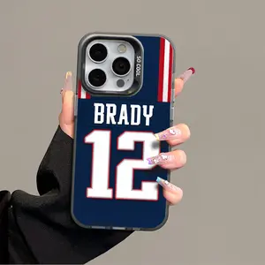 Brady pattern Casing For iphone 17 16 15 14 13 12 11 X XS SE23 PRO PLUS MAX 2020 2022 Gift Shockproof Protection Anti-Drop Protective Protector Phone Cases Shell Cover Rugby