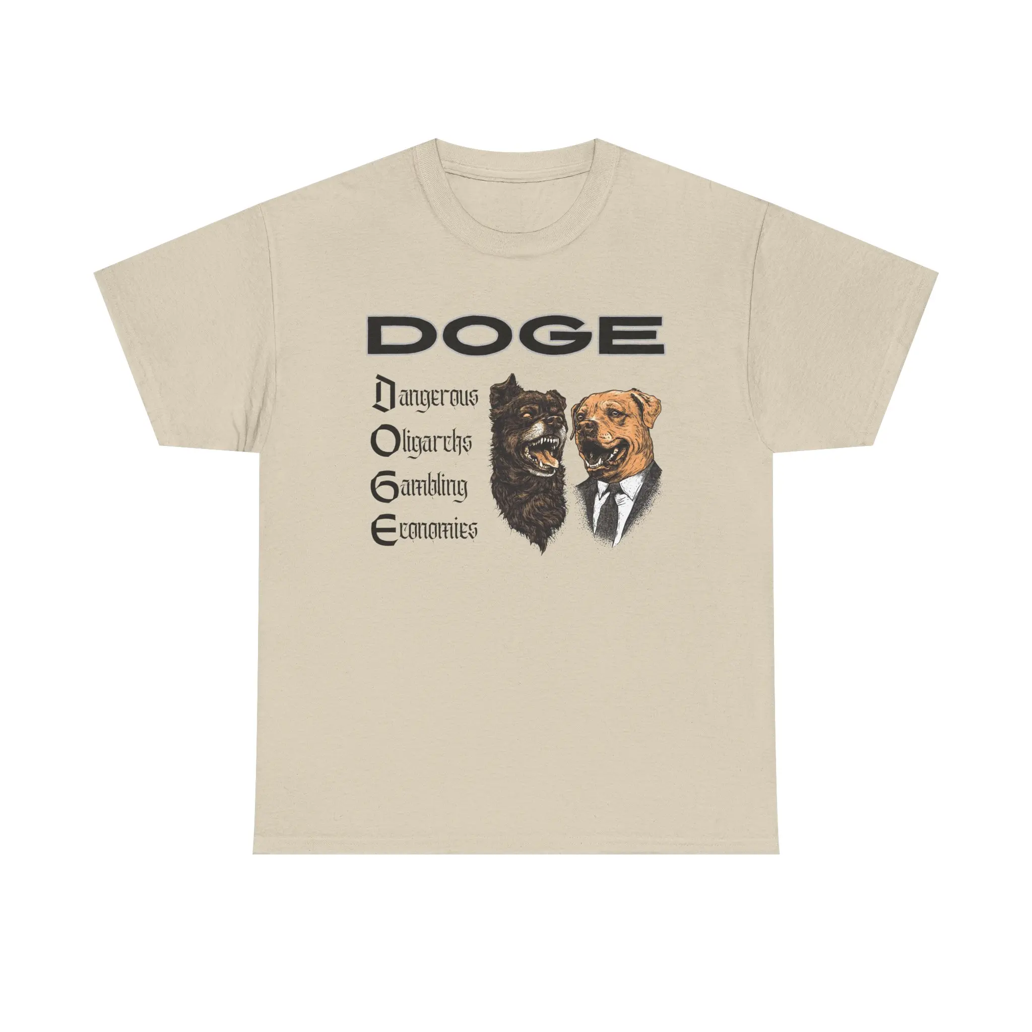 DOGE Unisex Heavy Cotton Graphic Tee, Statement Shirt, Gift for Activists, Meme Lovers, Casual Wear