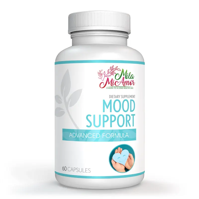 Mood Support | Stress & Emotion Balance with Vitamins, Ashwagandha & St. John's Wort | Scientifically Proven Blend | 60 Capsules
