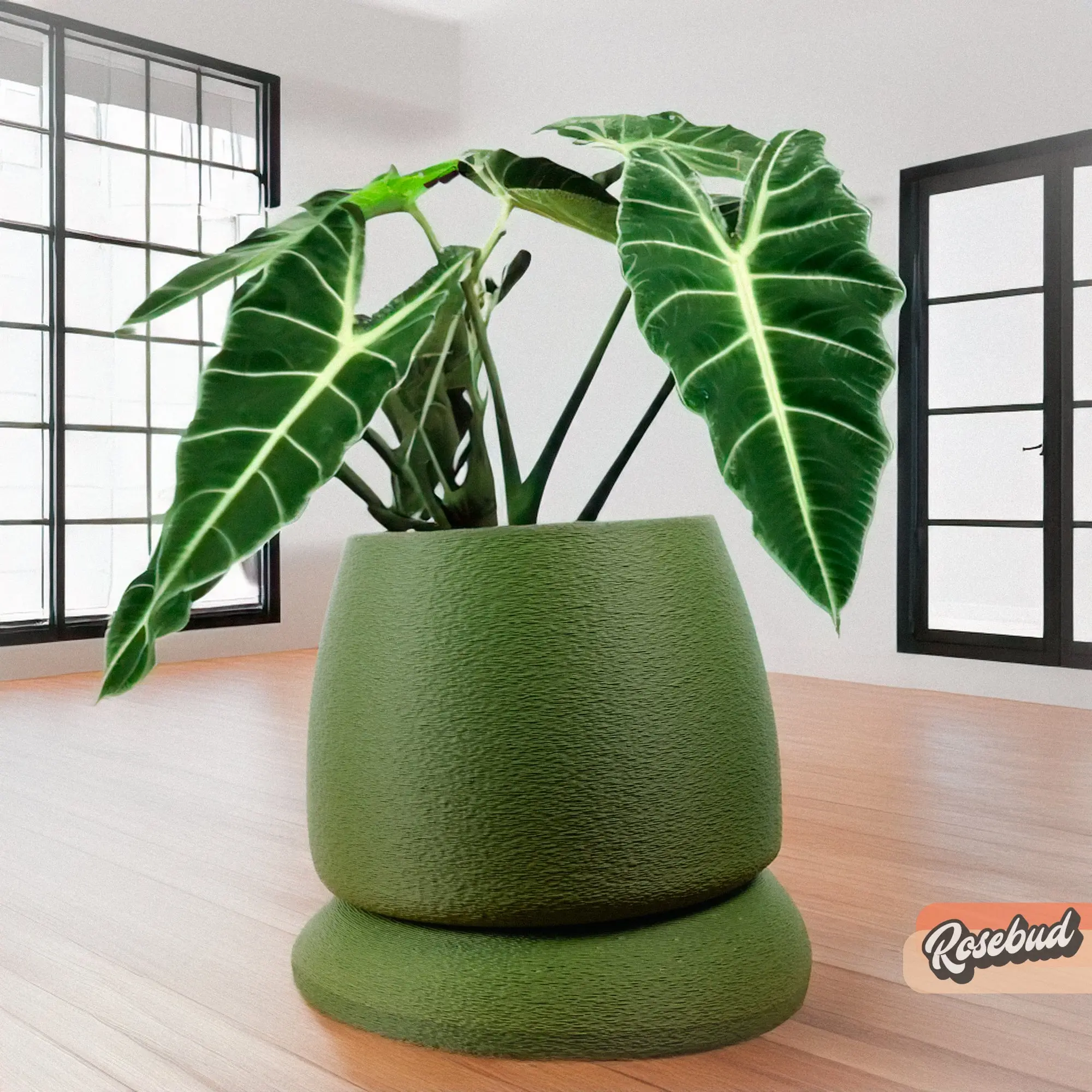 Nubium Planter Pot with Drainage and Hidden Drip Tray, Multiple Sizes and Colors