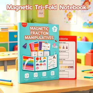 Magnetic Fraction Demonstration Book - 1 Set Early Childhood Education Math Teaching Aid, Interactive Learning Toy for Gifting (Christmas, New Year)