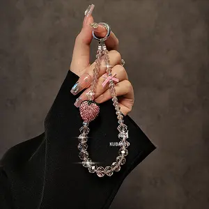 1pc Luxury Crystal Rhinestone Beaded Wristlet - Versatile Phone Case, Car Keychain & Bag Charm Accessory, Handbag Pendant, Elegant Jewelry for Women, Stylish Accessory for Everyday Use