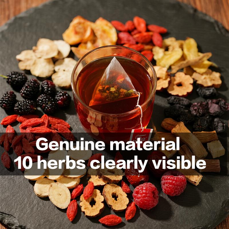 Men's exclusive tea,Kidney Tea Formula, Ginseng Ten Treasures Tea Organic Kidney Cleanse Tea, Traditional Kidney Cleansing Tea for Men, ,Natural Herbal Ingredients for Kidney Traditional Beverage Fruit Organic,Six Treasures Tea health detox