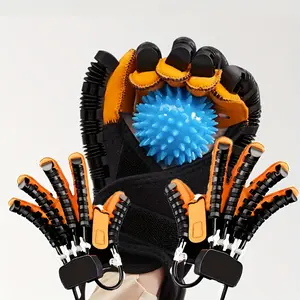 Upgraded Rehabilitation Robot Gloves, Finger Trainer, Hand Training Equipment, Hand Function Training Equipment, Elderly Finger Separation Training Hand Extension Trainer, Thanksgiving Gift for The Elderly (orange)