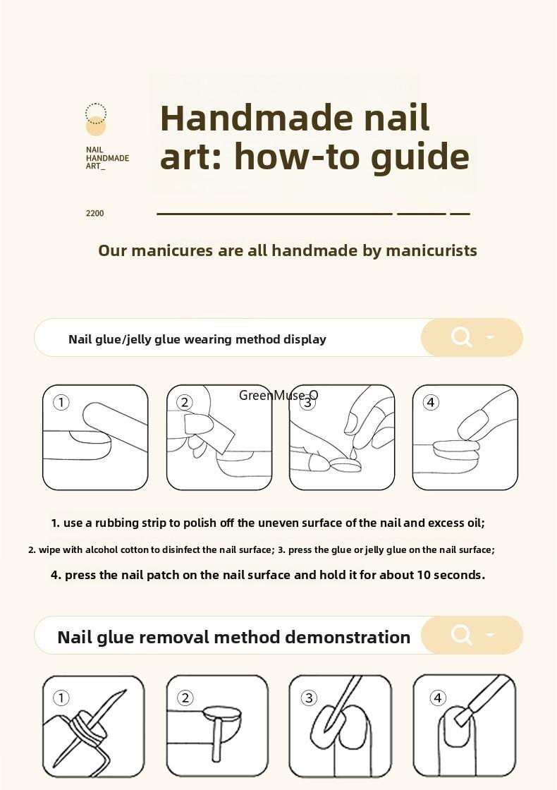 100% Handmade Glow Glitter Nails – Soft Light Press-On Nail Set (Reusable)