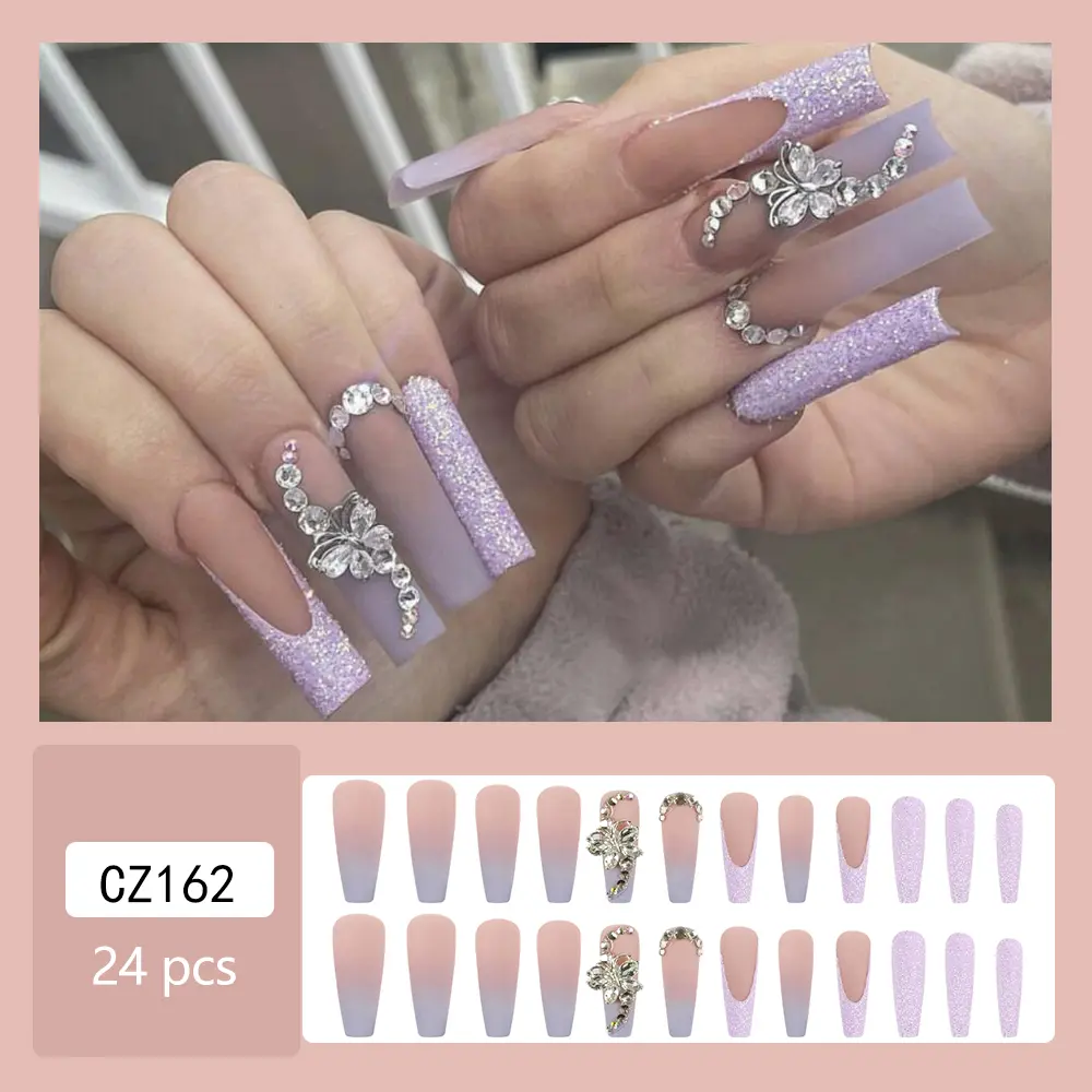 5 bags Long Coffin Handmade Press On Nails | FakeNails Nail | Reusable | High Quality | Nail loveful | Nail heaven |