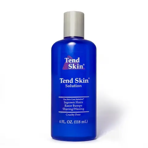 TEND Skin Cosmetic Solution - 4oz Cruelty-Free, Fragrance-Free Water-Based Liquid, All-Purpose Aftershave Toner for Ingrown Hair & Razor Bumps, Men’s Post-Hair Removal Exfoliating Cleanser (Cosmetic Skin Products for Chin, Back, Neck)