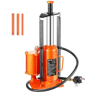 VEVOR Air Hydraulic Bottle Jack, 12 Ton/26455 lbs Pneumatic Hydraulic Bottle Jack with 10.43''-19.88'' Lifting Range & Manual Hand Pump, for Pickup, Truck, RV, Auto Repair, Industrial Engineering