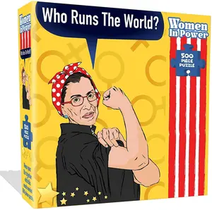 Ruth Bader Ginsberg RBG Jigsaw Puzzle 500pcs Women in Power Illustration Design All Ages Mighty Mojo clearly impossible puzzle