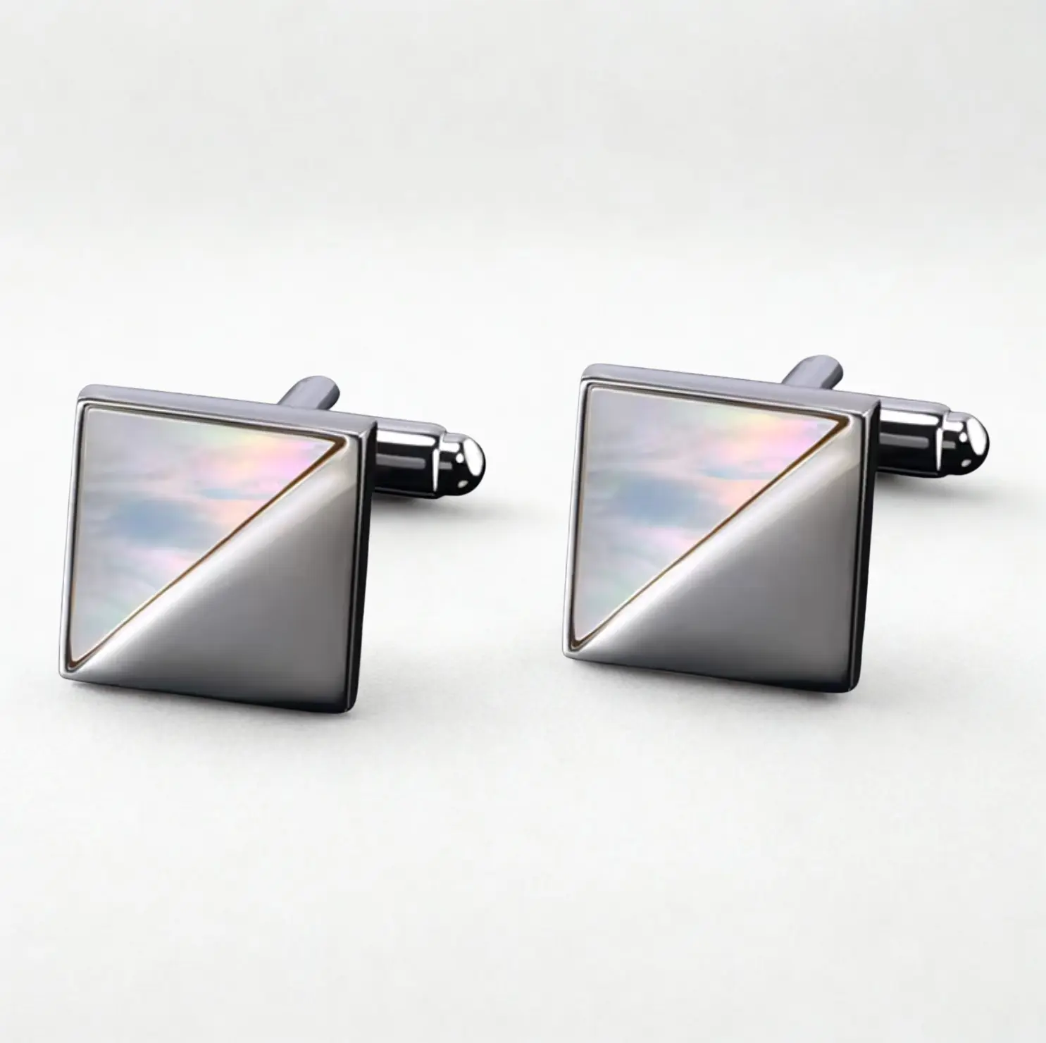 The Architectural Duality Silver Cufflinks