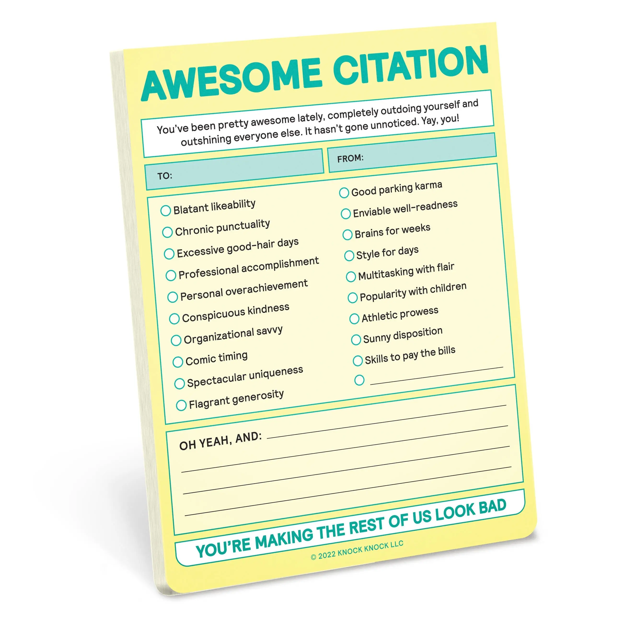 Awesome Citation Nifty Note Pad (Pastel Version) Awesome Citation Nifty Note Pad (Pastel Version)