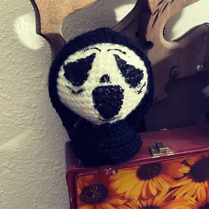 Ghostface amigurumi plush