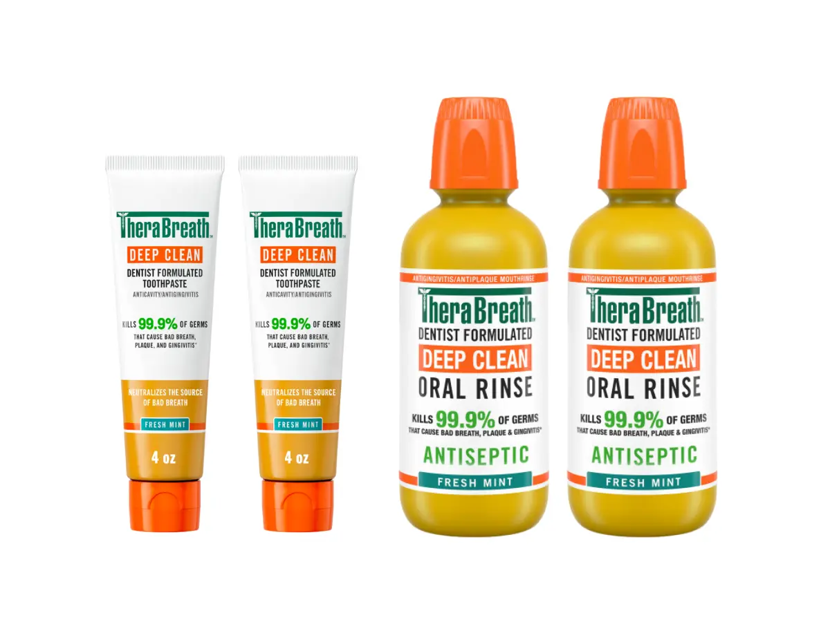 TheraBreath Deep Clean Toothpaste Rinse Bundle