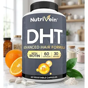 Premium DHT Blocker Supplement for Men & Women - Hair Growth Support with Biotin - 60 Capsules 30 Day Supply - Hair Supplement for All Ages