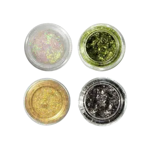 Backstage Baddie Edit | Glitter Identity Series | 4-Piece Mini Glitter Set with Smoky Metallic Glam, Rockstar Girlfriend Makeup, Bold Editorial Glitter (For Eyes, Face + Body) by Lemonhead LA Cosmetic
