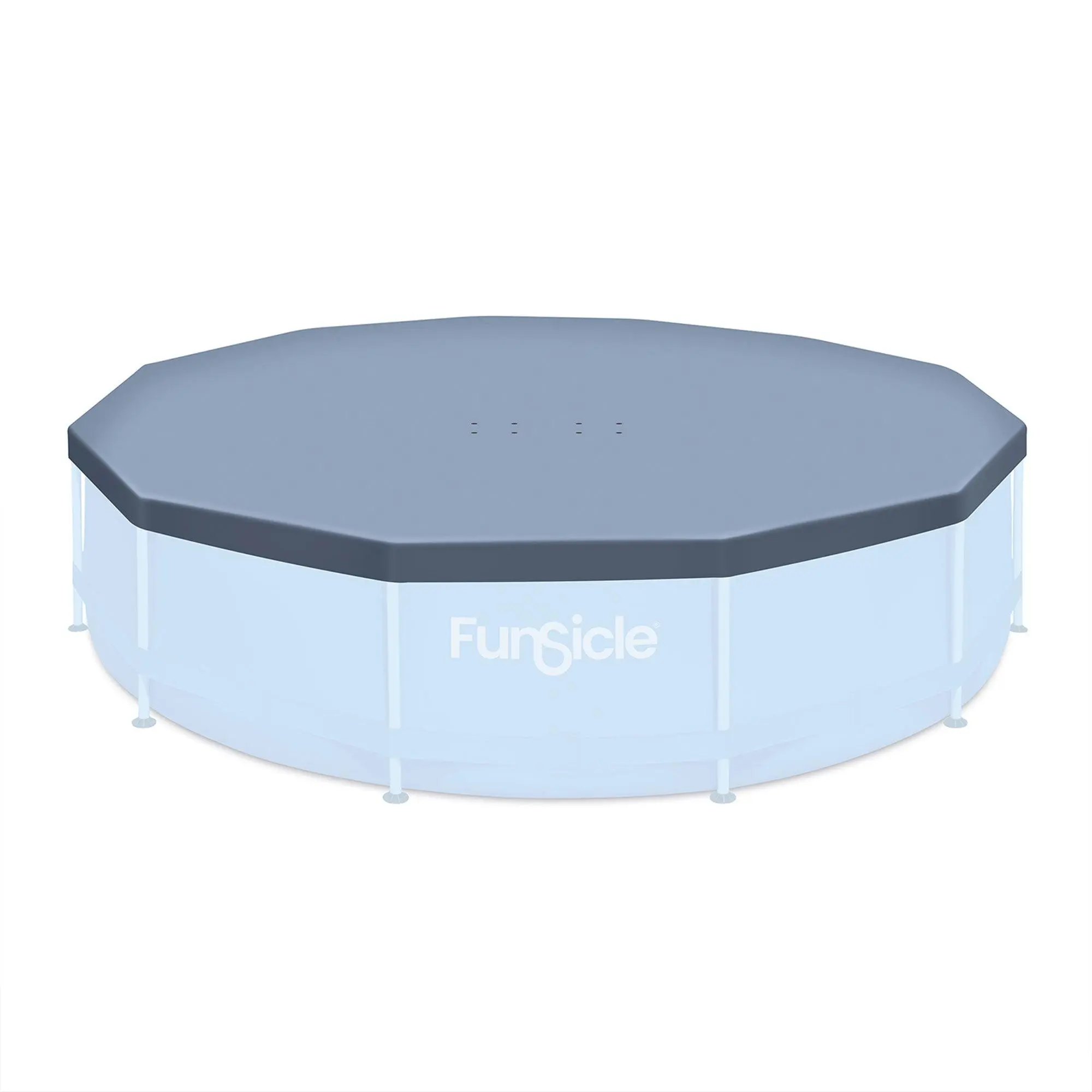 Funsicle 12ft Round Above Ground Frame Pool Debris Cover, Accessory Only, Gray