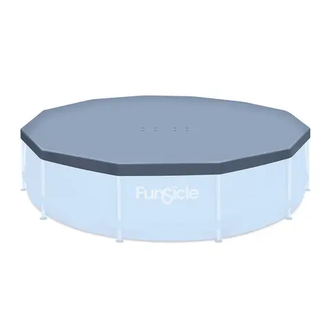 Funsicle 12ft Round Above Ground Frame Pool Debris Cover, Accessory Only, Gray