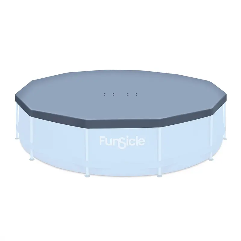 Funsicle 12ft Round Above Ground Frame Pool Debris Cover, Accessory Only, Gray