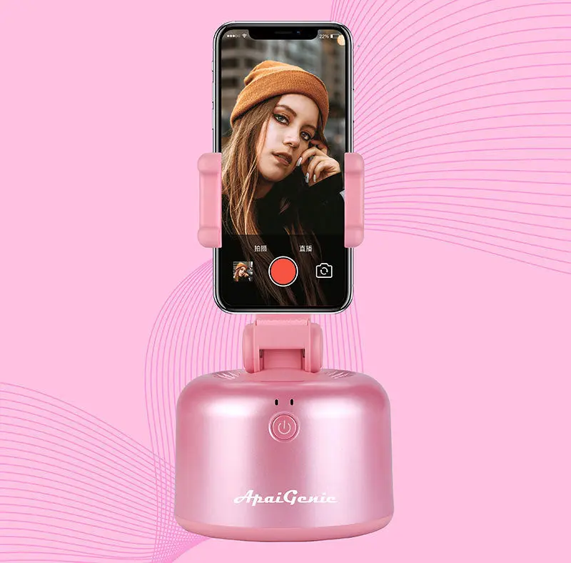 AaiGenie 2: 360° Smart Mobile Phone Stabilizer for Livestreams Vlogs & Selfies - Universal Compatibility with iOS & Android Devices - High-Quality ABS Material - Foldable & Lightweight Design - Hands-Free Focus for Content Creators