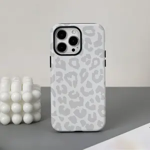 Stylish Leopard Film Case for iPhone 16 to 11 Models Compatible with Samsung Galaxy S25